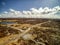 Colorful Norwegian backwaters and swamps from above