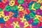 Colorful numbers and alphabet letters