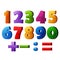 Colorful numbers and mathematical operations