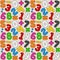 Colorful Numbers Seamless Pattern