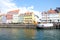 The colorful Nyhavn village in Copenhagen, Denmark