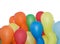 Colorful oblong balloons on holiday