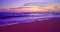 Colorful ocean beach at sunrise or sunset sky over sea