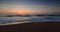 Colorful ocean island beach sunrise video in 4k