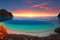 A Colorful Ocean Sunset View: Painting the Sky with Vibrant Hues with Generative AI