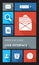 Colorful office UI apps user interface flat icons.