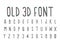Colorful old 3D font, stereoscopic effect