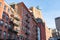 Colorful Old Buildings with Fire Escapes in Tribeca New York