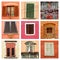 colorful old windows collage