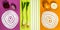 Colorful onion variations graphic