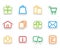 Colorful online shop stickers - icons