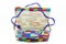 Colorful Open Patterned Gift Bag on White