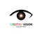Colorful optical technology eye future vision vector logo design