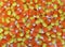 Colorful orange Halloween candy corns