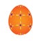 Colorful orange painted easter egg vector