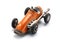 Colorful orange vintage toy racing car