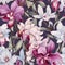Colorful orchid pattern