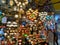 Colorful oriental lantern shop in a covered bazaar of Istanbul.