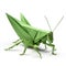 Colorful Origami grasshopper, Unique Paper Polygon Artwork, Ideal Pet Concept, Ai Generated