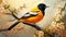Colorful Oriole Illustration With Realistic Hyper-detailed Rendering