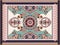 Colorful ornamental vector design for rug, carpet, tapis. Persian rug, textile. Geometric floral backdrop. Arabian