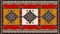 Colorful ornamental vector design for rug, carpet, tapis. Persian, Turkey rug, textile. Geometric floral backdrop