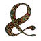 Colorful ornate Ampersand symbol.