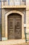 The colorful, ornate decorative doorways of Lisbon in Portugal