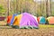 Colorful outdoor tent