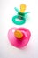 Colorful pacifiers