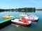 Colorful paddleboats