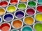 Colorful paint cans