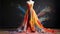 Colorful Paint Dress By Kathryn Daniels: A Dreamlike Masterpiece