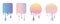 Colorful paint drip or Dripping paint square and circle sticker labels