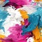 Colorful paint spills resembling an abstract painting with thick impasto brushstrokes (tiled)