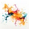 Colorful Paint Splash Clipart With Surrealistic Elements