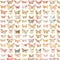 Colorful painted butterfly background pattern