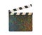 Colorful painted film clapperboard