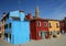 Colorful painted houses in Burano