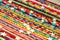 Colorful painted sticks bright vivid abstract background