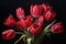 Colorful Painting tulips. Generate Ai