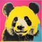Colorful Panda Bear Art: Darkroom Print Inspired By Andy Warhol