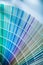 Colorful pantone fan on white background