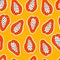 Colorful Papaya background. Summer fruit, seamless pattern