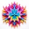 Colorful Paper Art: Sunflower Inspired Expressionistic Color Explosions
