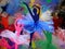 Colorful Paper Ballerina`s Media Art