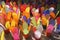 Colorful paper candle lanterns for a festival in Luang Prabang, Laos