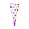 Colorful paper cone party horn blower noisemaker for surprise event, birthday, new year