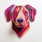 Colorful Paper Cut Art Of A Dog: Multilayered Surfaces And Hyperrealistic Animal Portraits