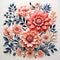 Colorful Paper Cut Flowers: A Hyper-realistic Tile Design